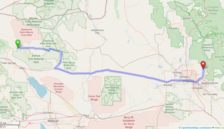 Joshua Tree to McDowell State Park