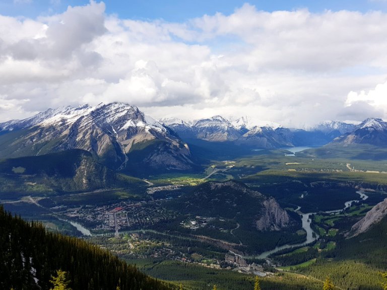 view over banff town